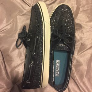 Black sequin Sperry